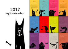 Funny Dogs, Calendar 2017 Design