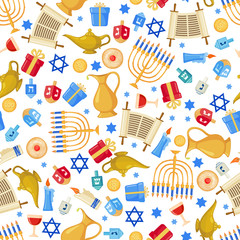 Wall Mural - Hanukkah seamless pattern.