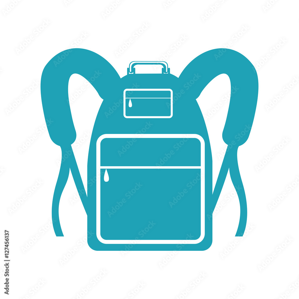 Stock-Vektorgrafik „backpack pictogram icon image vector illustration ...
