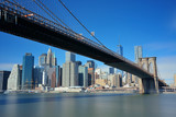 Fototapeta Nowy Jork - Brooklyn Bridge and downtown Manhattan
