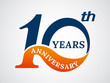 Template logo 10th anniversary years logo.-vector illustration
