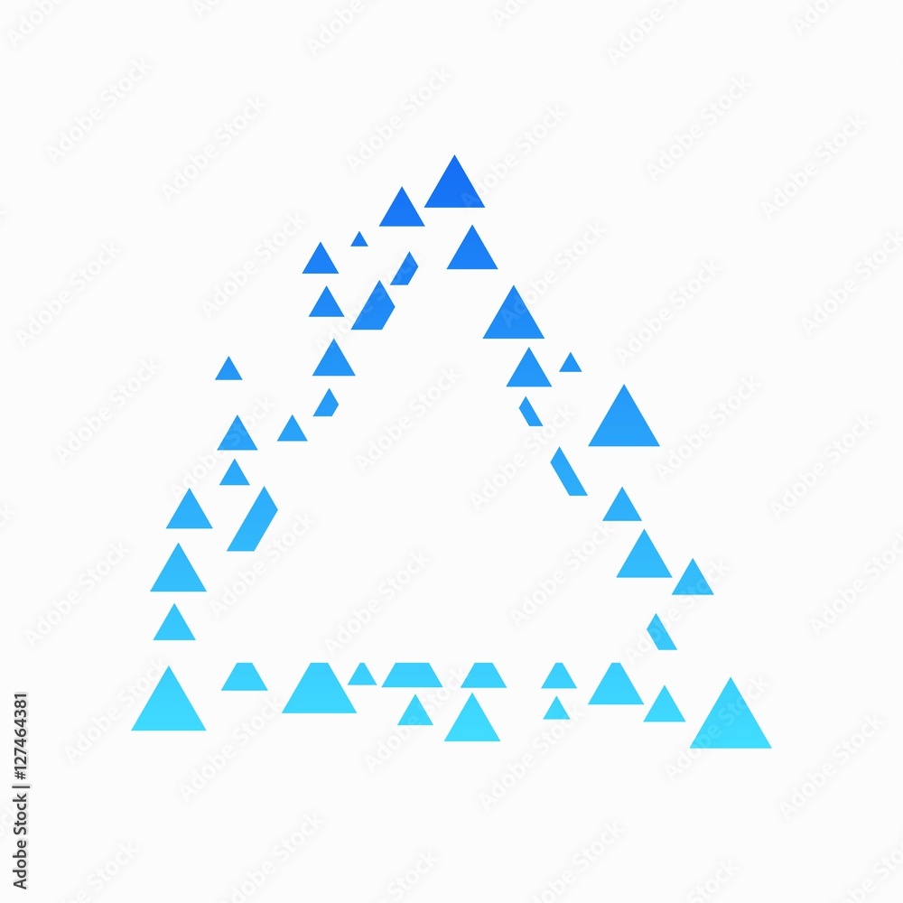 Vector illustration of abstract colored triangle. triangle abstract ...