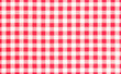 Red picnic cloth background.