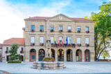 Fototapeta  - View at the Town hall in Thonon les Bains - France