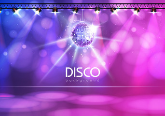 Wall Mural - disco ball background
