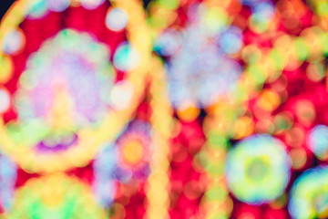 Poster - Blurred background, Abstract colorful bokeh light shape.