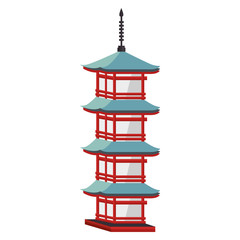 Poster - japan travel building culture icon vector illustration eps 10