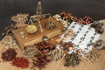Wall Mural - Chinese Apothecary Herbs