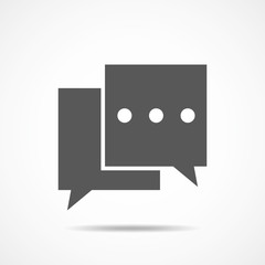 Poster - chat bubble icon. vector illustration.
