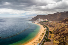 Playa De Las Teresitas, A Famous Beach Near Santa Cruz De Tenerife In The North Of Tenerife, Canary Islands, Spain