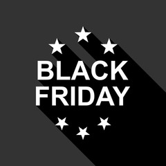 Aufkleber - Black friday sale flat design vector icon
