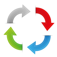Poster - Colorful arrows vector