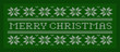 Merry Christmas. Knitted fabric. Green