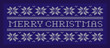 Merry Christmas. Knitted fabric. Blue