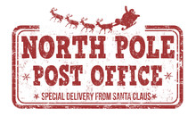 North Pole, Post Office Sign Or Stamp