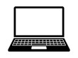 Laptop computer or notebook computer flat icon for apps and websites