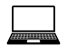 Laptop Computer Or Notebook Computer Flat Icon For Apps And Websites
