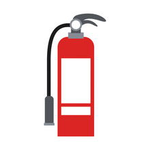 Color Silhouette With Fire Extinguisher Vector Illustration