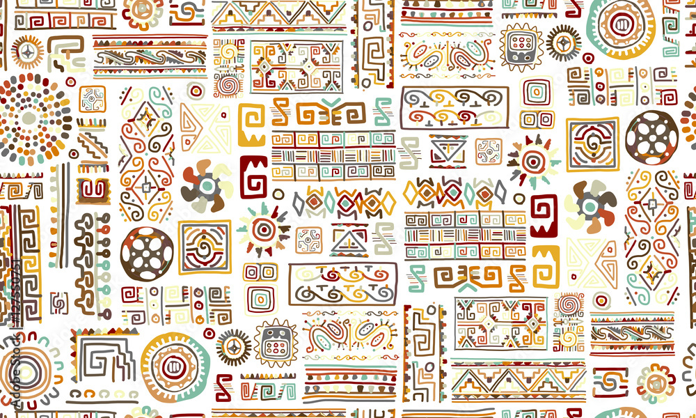 Ethnic handmade ornament, seamless pattern for your design Stock Vector ...