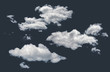 Isolated clouds on dark