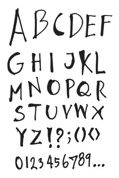 Hand drawn alphabet letters Vector eps10