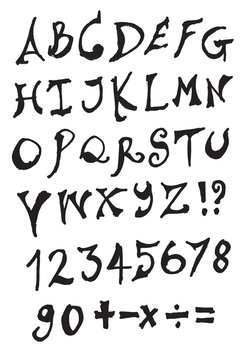 Hand drawn alphabet letters Vector eps10