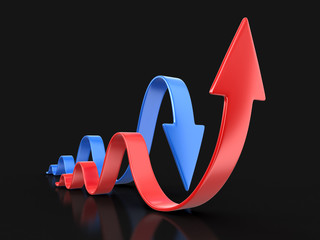Poster - 3D arrows.  Image with clipping path