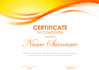 Poster - Certificate of completion template