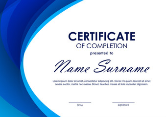 Poster - Certificate of completion template