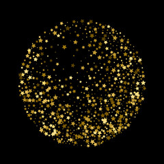 Wall Mural - golden round stars background template.