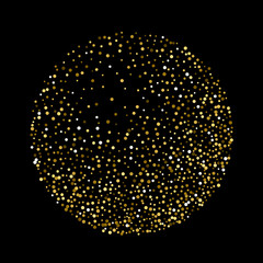 Wall Mural - golden round dotted background template.