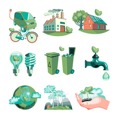 Poster - Ecology Decorative Icons Set