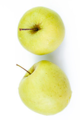 Ripe green apple isolated on a white background