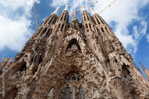 Fotografia Barcelona, Spain - Sagrada Familia, roman catholic church designed by the archit