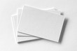 canvas print picture - Corporate stationery set mockup at white textured paper background.