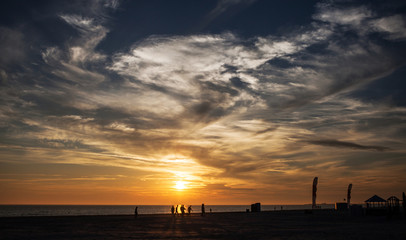 summer sunset on the shore of the Baltic Sea