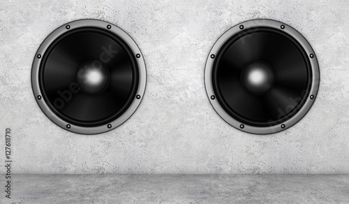 subwoofer concrete floor