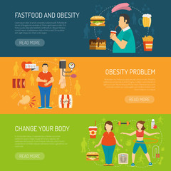 Poster - Banners Obesity Concept