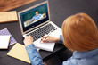 © Africa Studio - Woman video conferencing with tutor on laptop at home. Distance education concept.