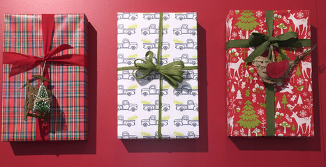 Wall Mural - christmas gift boxes