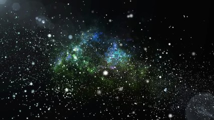 Wall Mural - 3D animation of color changing galaxy and nebula with shining star light stardust. Colorful galaxy floating with stardust in space universe concept in 4k.