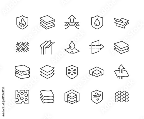 Fotografía Line Layered Material Icons