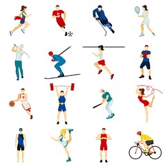 Canvas Print - People Sport Icon Set