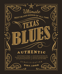 Wall Mural - vintage label typography poster frame retro design vector