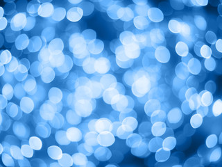 Aufkleber - Blue light blurred bokeh background, unfocused.