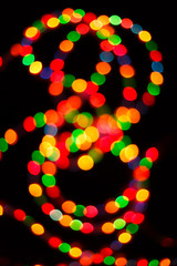 Aufkleber - Color light blurred bokeh background, unfocused.