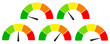 Bewertung Barometer Umfrage Werte Neutral von grün bis rot in fünf Stufen