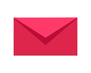 Poster - Message Icon. Red or Pink Communication Letter SMS