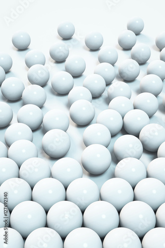 Naklejka na szybę 3d rendering of white sphere background