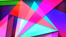 Colorful Abstract Loop Motion Background, Triangles